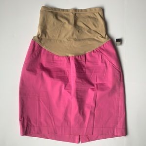 Hot pink pea in a pod maternity skirt